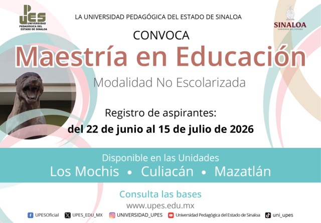 Convocatoria Maestría en Educación junio 2026