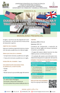 Convocatoria Examen de Ingl&eacute;s