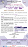 Programa de Regularización Académica 2022-2 (PRA)