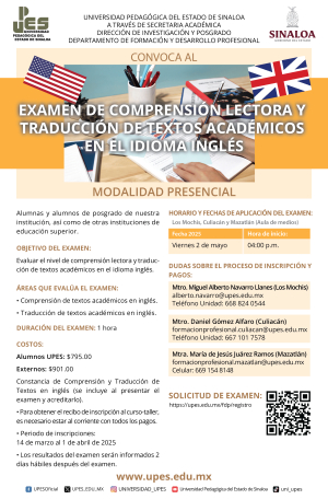 Calendario Examen de certificación de inglés