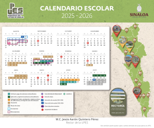 Calendario escolar OFICIAL 2025-2026