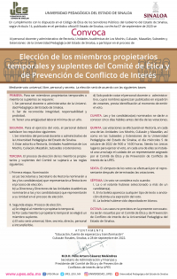 Elección de los miembros propietarios temporales y suplentes del Comité de Ética y Prevención de Conflictos de Interés