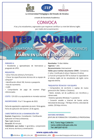 Convocatoria ITEP Academic