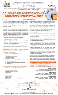 Convocatoria Coloquio de Investigación educativa