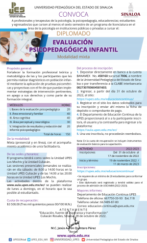 Diplomado Evaluación Psicopedagógica Infantil