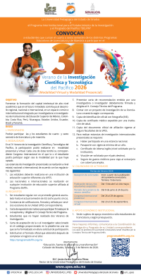 Convocatoria Verano de la Investigaci&oacute;n Cient&iacute;fica y Tecnologica del P&aacute;cifico DELFIN 2026