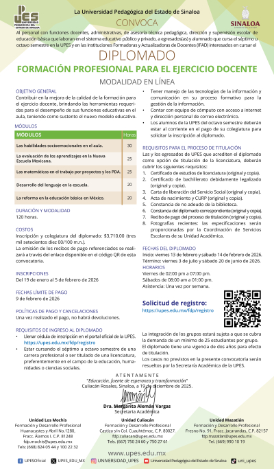 DIPLOMADO FORMACIÓN PROFESIONAL