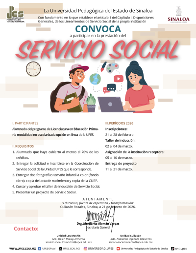 convocatoria Servicio Social LINI 2026