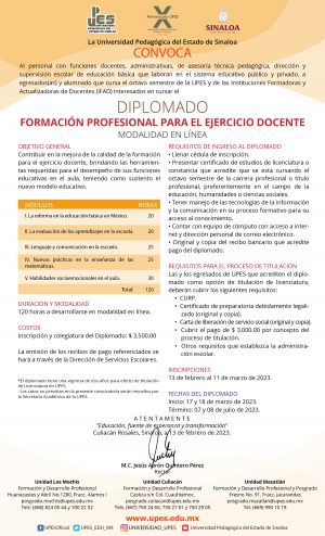 Diplomado Formación Profesional para el Ejercicio Docente